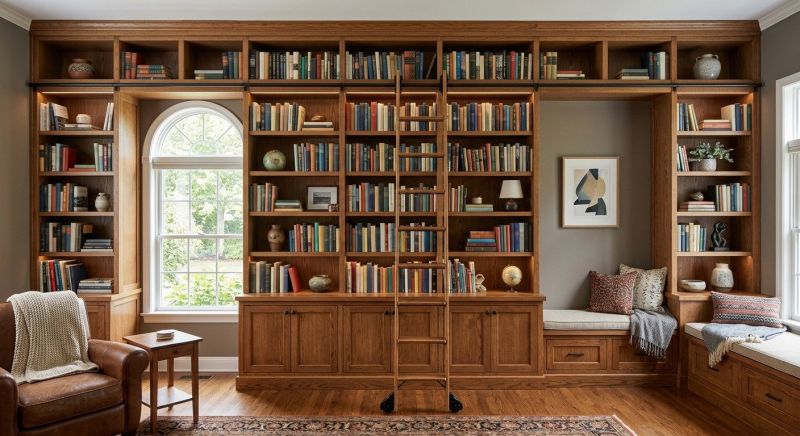 Custom Bookcase Installation in Woodbridge, VA