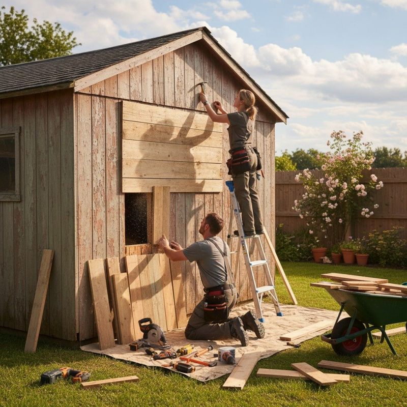 Wood Shed Repair in Kansas City, KS